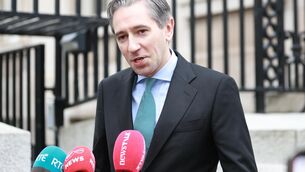 <p>NO JOKE: Tanáiste and Fine Gael Minister for Finance Simon Harris speaking to the media at Government Buildings this week. Pic:  Sasko Lazarov/ RollingNews.ie</p>