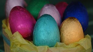 <p>In large families, children could end up with multiple gifts of eggs. The dietitian advised saving these for a rainy day. File photo: Fiona Hanson/PA</p>