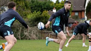<p>HARRY'S GAME: Harry Byrne during Leinster training at UCD this week. Pic: INPHO/Gavin Cullen</p>