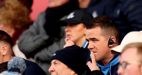 Ger Brennan watches on from the stands after being red carded 22/3/2026