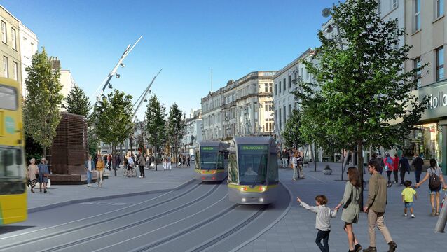 <p>The €1bn-plus light rail route, as outlined in the EPR, runs 18km from Ballincollig in the west to Mahon Point in the east, via the city centre. Picture: LuasCork.ie</p>