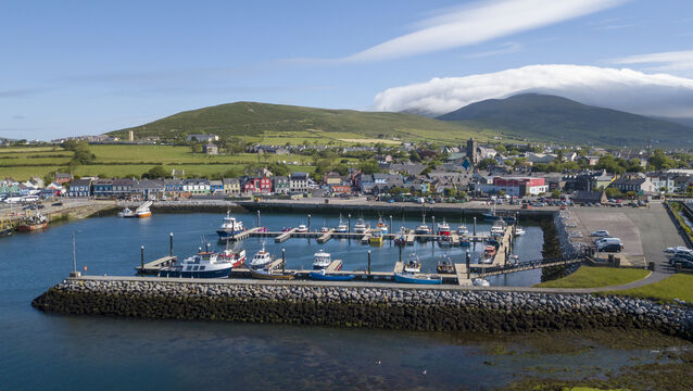 <p>The single storey timber outdoor seating area had been constructed at the east gable wall of Murphy’s Pub alongside a laneway on Strand Street opposite the Dingle Marina. File picture: Dan Linehan</p>