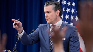<p>Defense Secretary Pete Hegseth speaks to members of the media during a press briefing at the Pentagon in Washington, Thursday, March 19, 2026. (AP Photo/Manuel Balce Ceneta)</p>