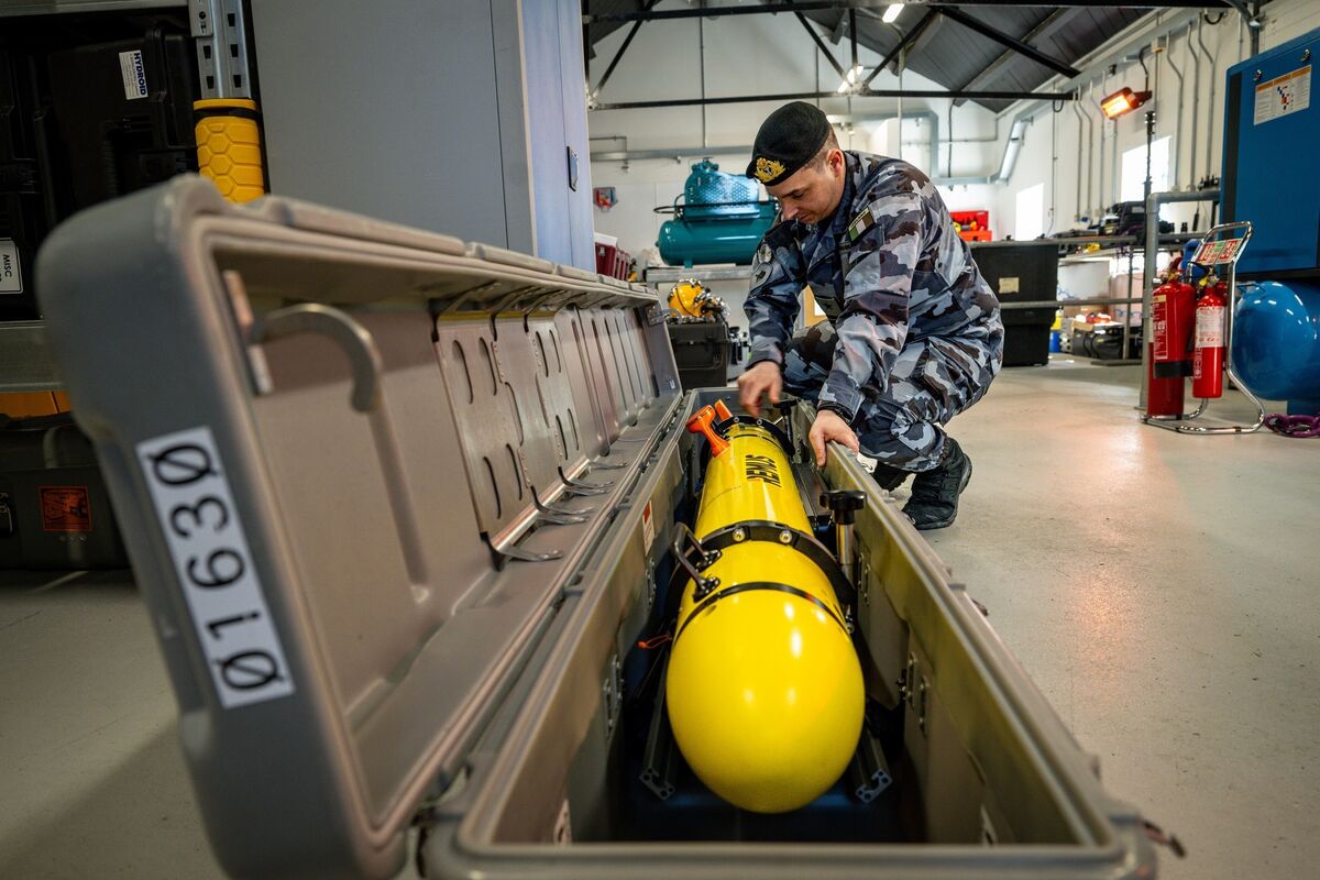 Lt Jason Croke with a remotely operated underwater vehicle (ROV) capable of operating at depths of up to 100 metres, with a higher-spec 300-metre model due to join the unit. Picture: Chani Anderson Lt Jason Croke with a remotely operated underwater vehicle (ROV) capable of operating at depths of up to 100 metres, with a higher-spec 300-metre model due to join the unit. Picture: Chani Anderson