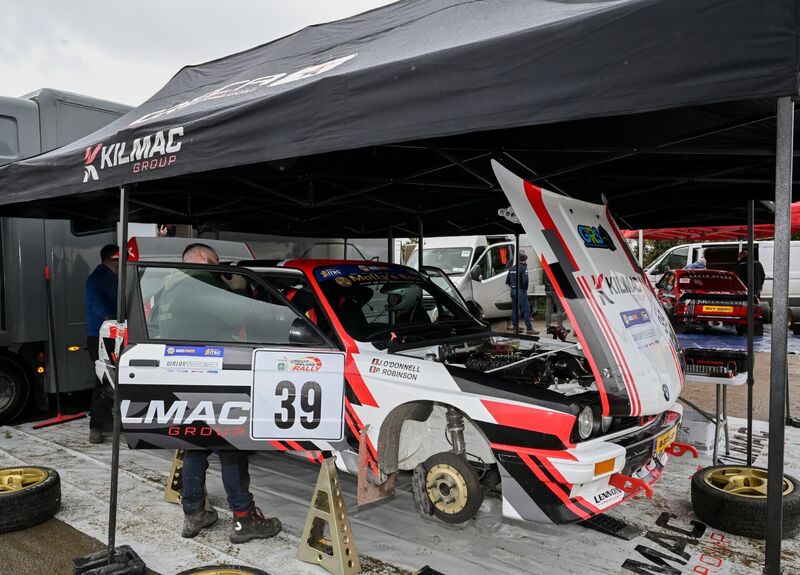 A general view of the service park during day one of the Circuit of Ireland Rally, Round Three of the Irish Tarmac Rally Championship in Dungannon, Tyrone. Pic: Philip Fitzpatrick/Sportsfile.