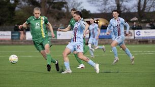 <p>Cobh Ramblers picked up their second victory in the First Division on Friday night, thanks to a Dylan McGlade brace against Kerry at Mounthawk Park. Pic: Domnick Walsh © Eye Focus LTD.</p>