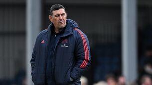 <p>Munster head coach Clayton McMillan saw his first European tilt end at Sandy Park. Pic: Paul Phelan/Sportsfile</p>