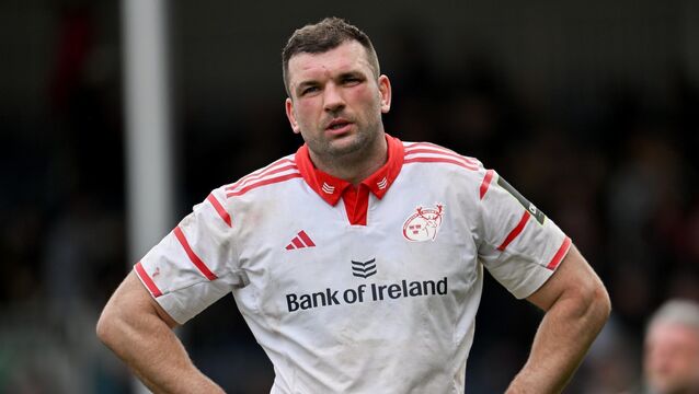 Tadhg Beirne deflated after Munster's loss to Exeter. Pic: Paul Phelan/Sportsfile <p>Tadhg Beirne deflated after Munster's loss to Exeter. Pic: Paul Phelan/Sportsfile</p>