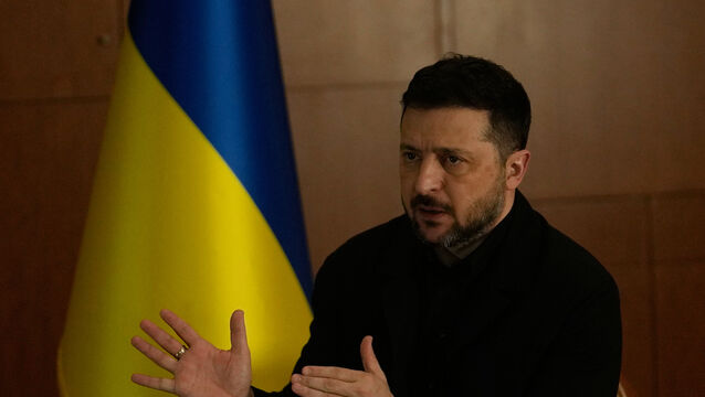 Ukraine’s President Volodymyr Zelensky (AP Photo/Khalil Hamra)