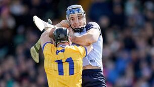 <p>FIESTY FINAL: Tempers flare during the game between Dublin's Eoghan O'Donnell and David Reidy of Clare. Pic: ©INPHO/Laszlo Geczo.</p>
