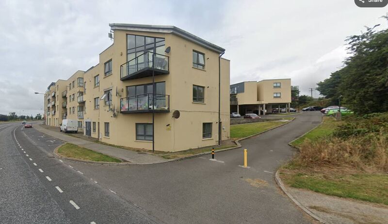 Block C of the Mount Suir apartment complex on Carrickpherish Rd in Waterford, where two young siblings were injured after falling 6m from a two-storey balcony. Picture: Alex Cunningham