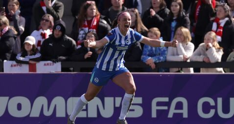 Arsenal v Brighton and Hove Albion - Adobe Women's FA Cup - Quarter Final - Mangata Developments Stadium