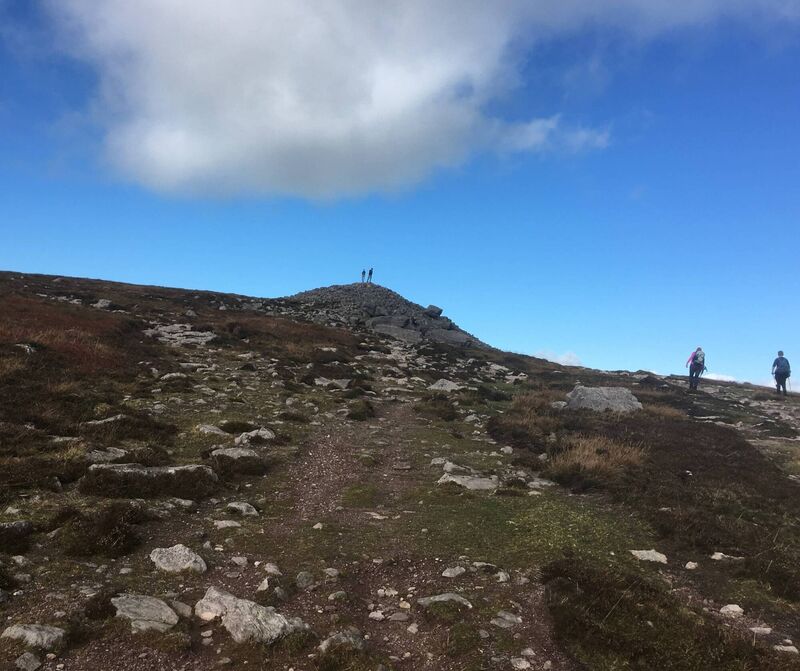 Walkers approaching the summit cairn on Slievenamon. File picture: John G O'Dwyer