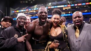<p>ROARING HOME: Deontay Wilder celebrates winning against Derek Chisora at The O2, London. Pic: Adam Davy/PA Wire</p> <p>ROARING HOME: Deontay Wilder celebrates winning against Derek Chisora at The O2, London. Pic: Adam Davy/PA Wire</p>