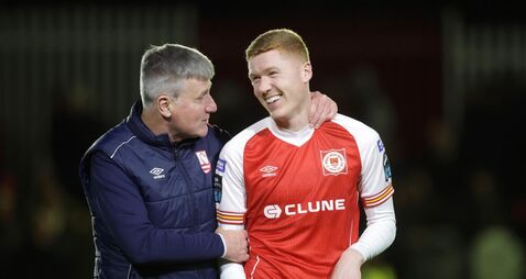 Stephen Kenny and Darragh Nugent celebrate
3/4/2026