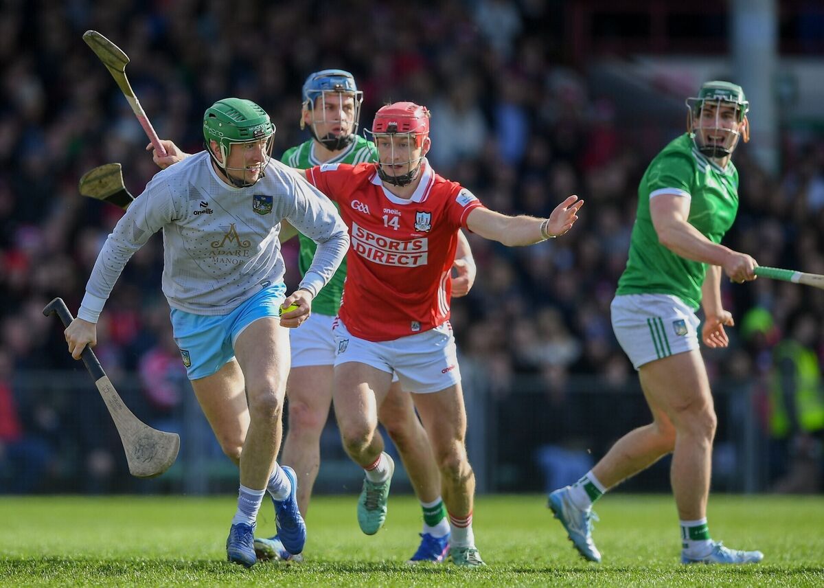 SUPPLY LINE: Limerick goalkeeper Nickie Quaid is tackled by Alan Connolly of Cork during the Allianz Hurling League Division 1A final match between Limerick and Cork at TUS Gaelic Grounds in Limerick. Photo by John Sheridan/Sportsfile