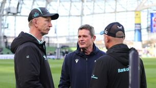 <p>Leinster's Head Coach Leo Cullen and Edinburgh's Head Coach Sean Everitt. Pic: INPHO/Bryan Keane</p>