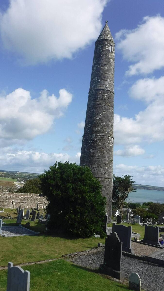 One of the last completed in Ireland, Ardmore Round Tower rises to 29m in height.