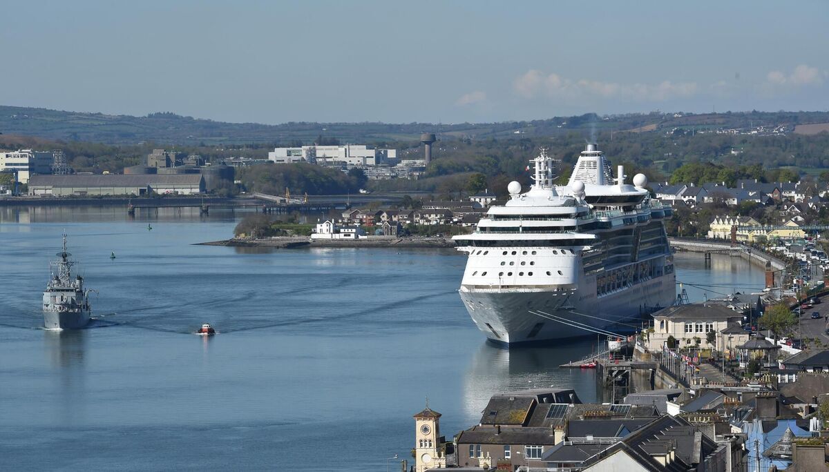 The since-decommissioned LÉ Eithne passing the MS Serenade of the Seas cruise liner in Cobh, Cork Harbour, in 2011. File picture: Dan Linehan The since-decommissioned LÉ Eithne passing the MS Serenade of the Seas cruise liner in Cobh, Cork Harbour, in 2011. File picture: Dan Linehan