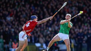 <p class="contextmenu internal_Caption">Limerick’s Aaron Gillane with Cork's Seán O’Donoghue. Picture: INPHO/Tom O’Hanlon</p> <p class="contextmenu internal_Caption">Limerick’s Aaron Gillane with Cork's Seán O’Donoghue. Picture: INPHO/Tom O’Hanlon</p>