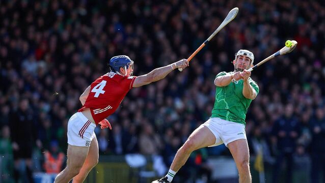 <p class="contextmenu internal_Caption">Limerick’s Aaron Gillane with Cork's Seán O’Donoghue. Picture: INPHO/Tom O’Hanlon</p>
