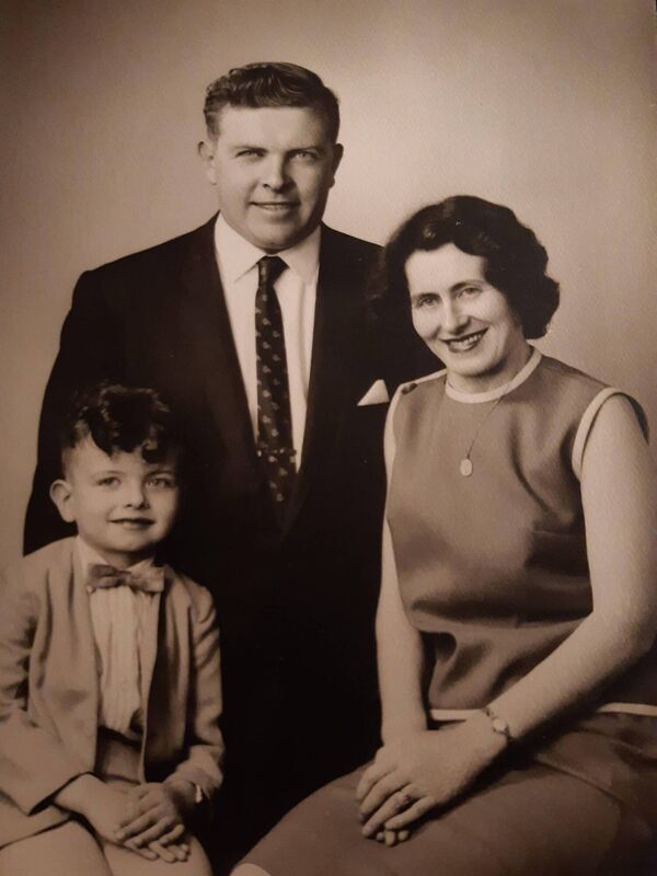 Marty Morrissey with his mother Peggy and father Martin in New York. Marty Morrissey with his mother Peggy and father Martin in New York.