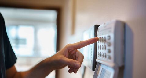 Setting up the home security alarm