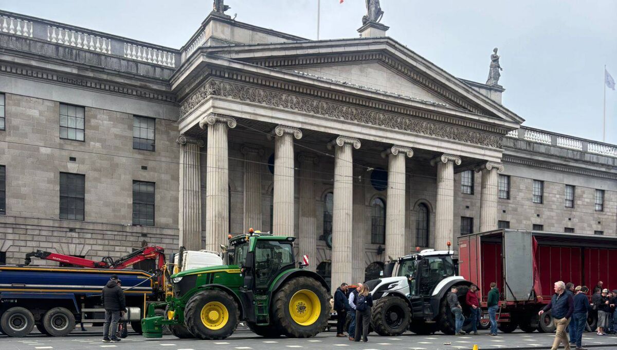 Tractors parked on O'Connell's street as part of the nationwide protest regarding rising fuel prices. Pic: Emma Coffey Tractors parked on O'Connell's street as part of the nationwide protest regarding rising fuel prices. Pic: Emma Coffey