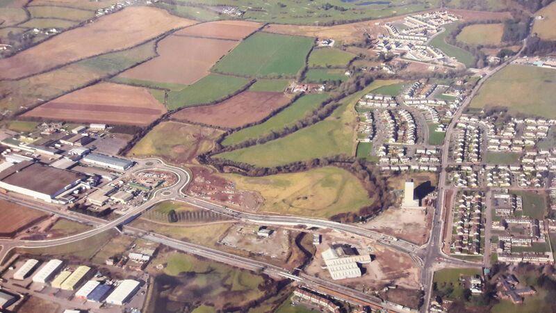 An aerial photo of Water Rock in East Cork