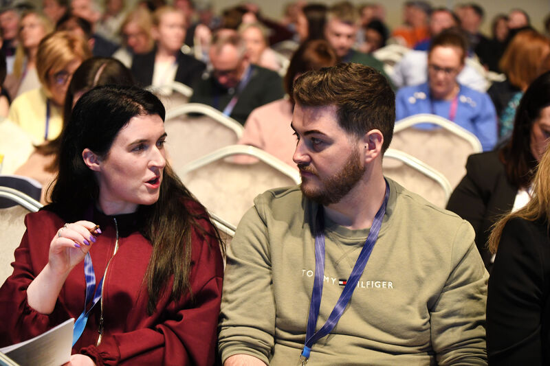  Roisin Conneely and John O’Donnell, Galway City branch delegates at the Irish National Teachers’ Organisation annual congress in Killarney. Picture: Moya Nolan