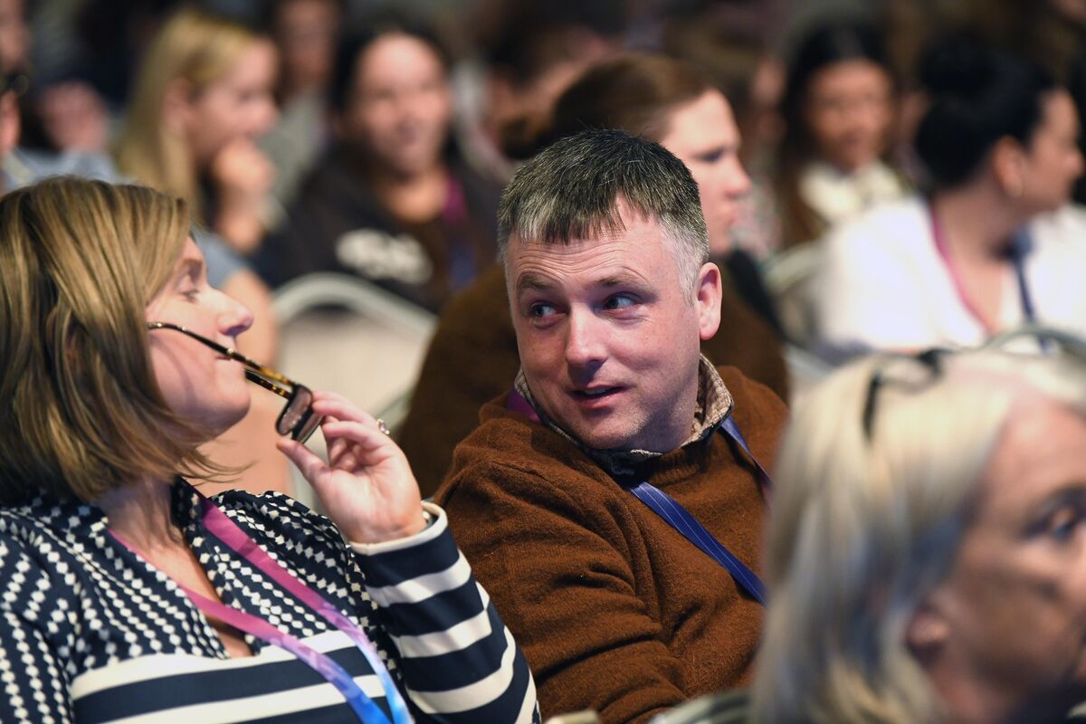 Niamh Harris and Liam Maguire, District 5 Cavan Monaghan Louth branch delegates at the Irish National Teachers’ Organisation annual congress in Killarney. Picture: Moya Nolan Niamh Harris and Liam Maguire, District 5 Cavan Monaghan Louth branch delegates at the Irish National Teachers’ Organisation annual congress in Killarney. Picture: Moya Nolan