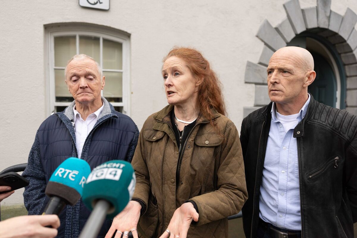  John, Pam, and Raymond O'Loughlin outside Kilrush Courthouse after the inquest into the death of Emer O'Loughlin last year. File picture: Eamon Ward