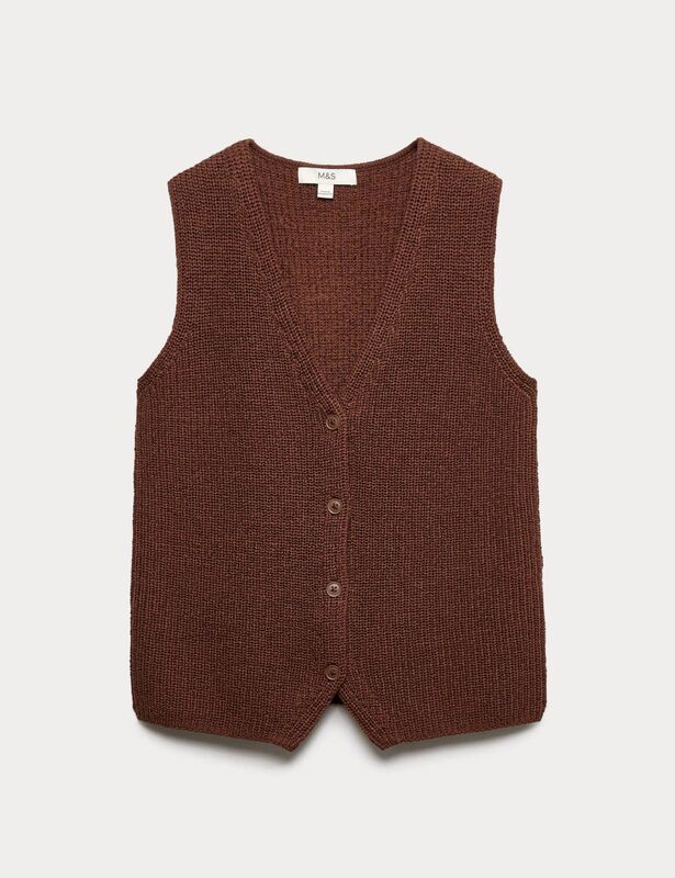 Knitted Waistcoat, €32, M&amp;S