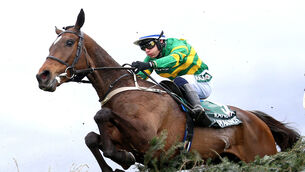 <p>No horse since Red Rum in 1977 has regained the Aintree Grand National title. I Am Maximus aims to emulate that achievement on Saturday. Pic: Nigel French for The Jockey Club/PA Wire.</p>