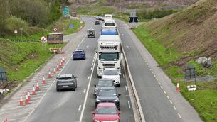 <p>A heavy Backlog of traffic in the direction of Carrigaline and Ringaskiddy due to the second day of fuel protests. Picture: Noel Sweeney</p>