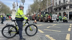 <p>A convoy of tractors take part in a National Fuel Protest on O'Connell St in Dublin. Picture: Bairbre Holmes/PA Wire</p> <p>A convoy of tractors take part in a National Fuel Protest on O'Connell St in Dublin. Picture: Bairbre Holmes/PA Wire</p>