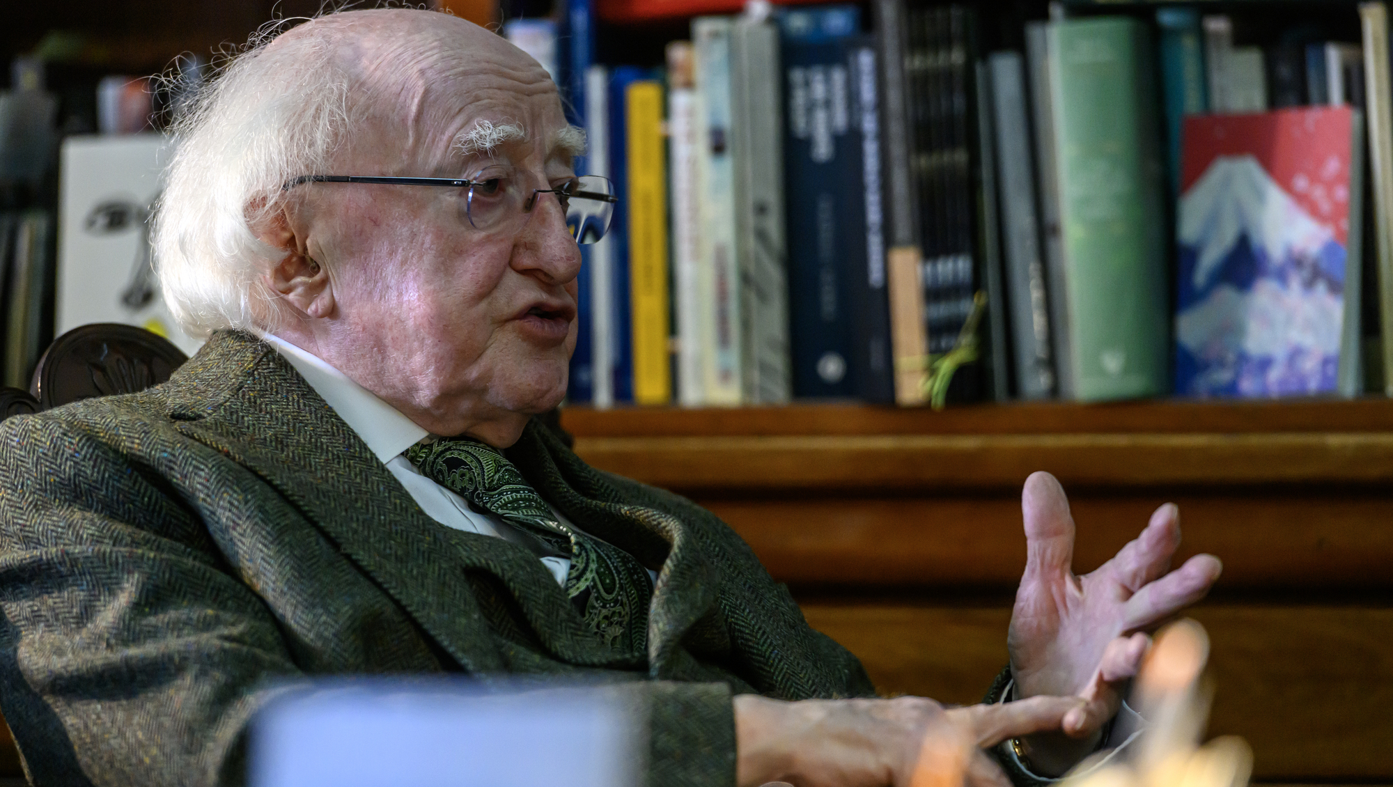 Michael D Higgins warns against ‘normalisation’ of war in first speech since presidency