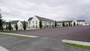 <p>Computer-generated image of the planned housing estate at Kilbarry adjacent to Delaneys GAA Club grounds.</p> <p>Computer-generated image of the planned housing estate at Kilbarry adjacent to Delaneys GAA Club grounds.</p>