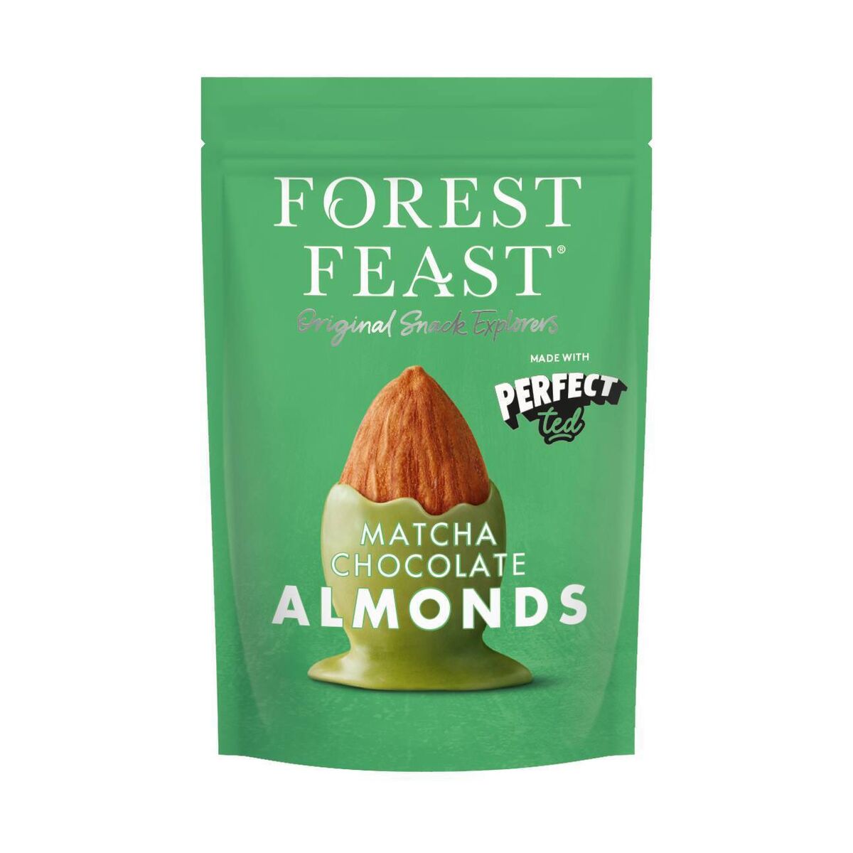 Forest Feast and PerfectTed have joined forces to launch Matcha Chocolate Almonds