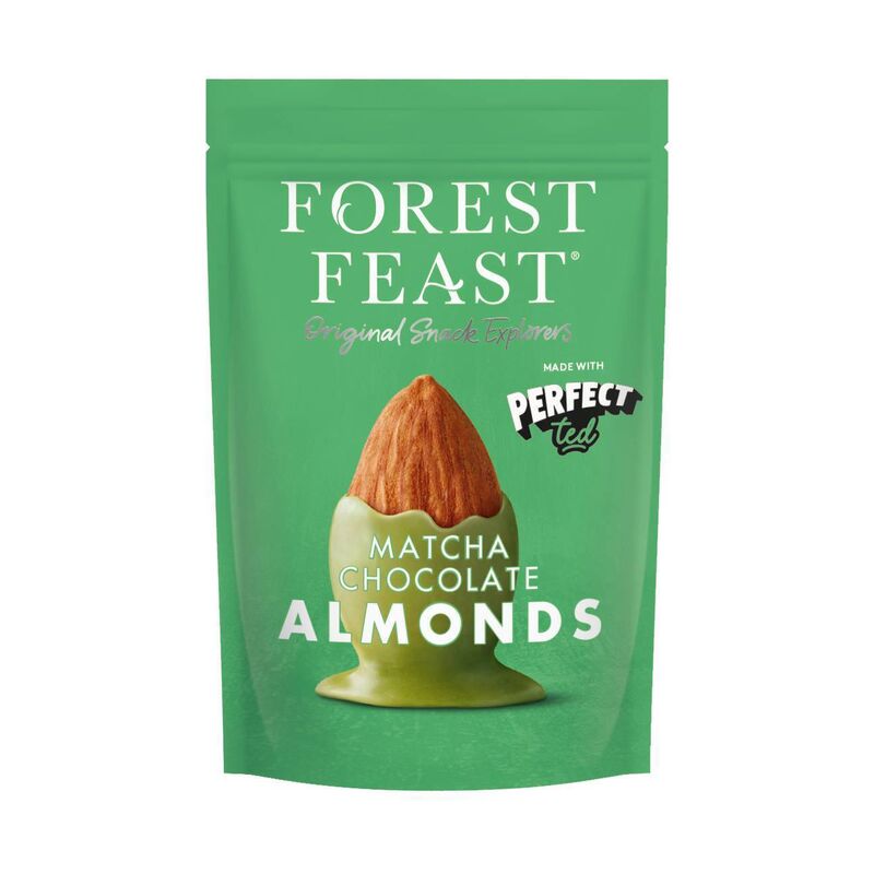 Forest Feast and PerfectTed have joined forces to launch Matcha Chocolate Almonds