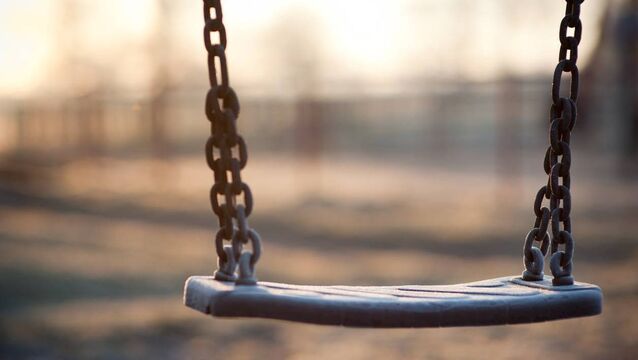 <p>'When was the last time I pushed you on a swing? Your little pink Doc Martens trying to kick me. ‘Higher, Daddy’.'</p>