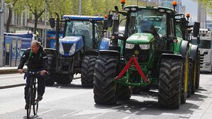 <p>Vehicles parked on O'Connell Street in Dublin as protestors take part on the second day of a National Fuel Protest against rising fuel prices. Picture: Brian Lawless/PA Wire</p> <p>Vehicles parked on O'Connell Street in Dublin as protestors take part on the second day of a National Fuel Protest against rising fuel prices. Picture: Brian Lawless/PA Wire</p>