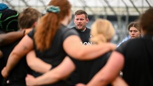 <p>Scrum coach Denis Fogarty, centre, speaks to players during an Ireland Women's Rugby squad training session. Pic: Shauna Clinton/Sportsfile</p> <p>Scrum coach Denis Fogarty, centre, speaks to players during an Ireland Women's Rugby squad training session. Pic: Shauna Clinton/Sportsfile</p>