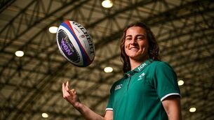 <p>Emily Lane during an Ireland Women's Rugby media conference. Pic: Shauna Clinton/Sportsfile</p>