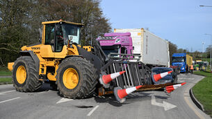 <p>Traffic from the port at Ringaskiddy, Cork, was stopped and commuters and buses travelling to and from Carrigaline experienced significant delays on Wednesday as the fuel price protest continued on the N28. Picture: Larry Cummins</p> <p>Traffic from the port at Ringaskiddy, Cork, was stopped and commuters and buses travelling to and from Carrigaline experienced significant delays on Wednesday as the fuel price protest continued on the N28. Picture: Larry Cummins</p>