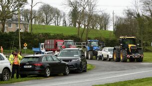 <p>Hauliers outside Whitegate Oil Refinery, Picture: Noel Sweeney</p> <p>Hauliers outside Whitegate Oil Refinery, Picture: Noel Sweeney</p>