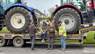 <p>Hauliers outside Whitegate Oil Refinery, Picture Noel Sweeney</p> <p>Hauliers outside Whitegate Oil Refinery, Picture Noel Sweeney</p>