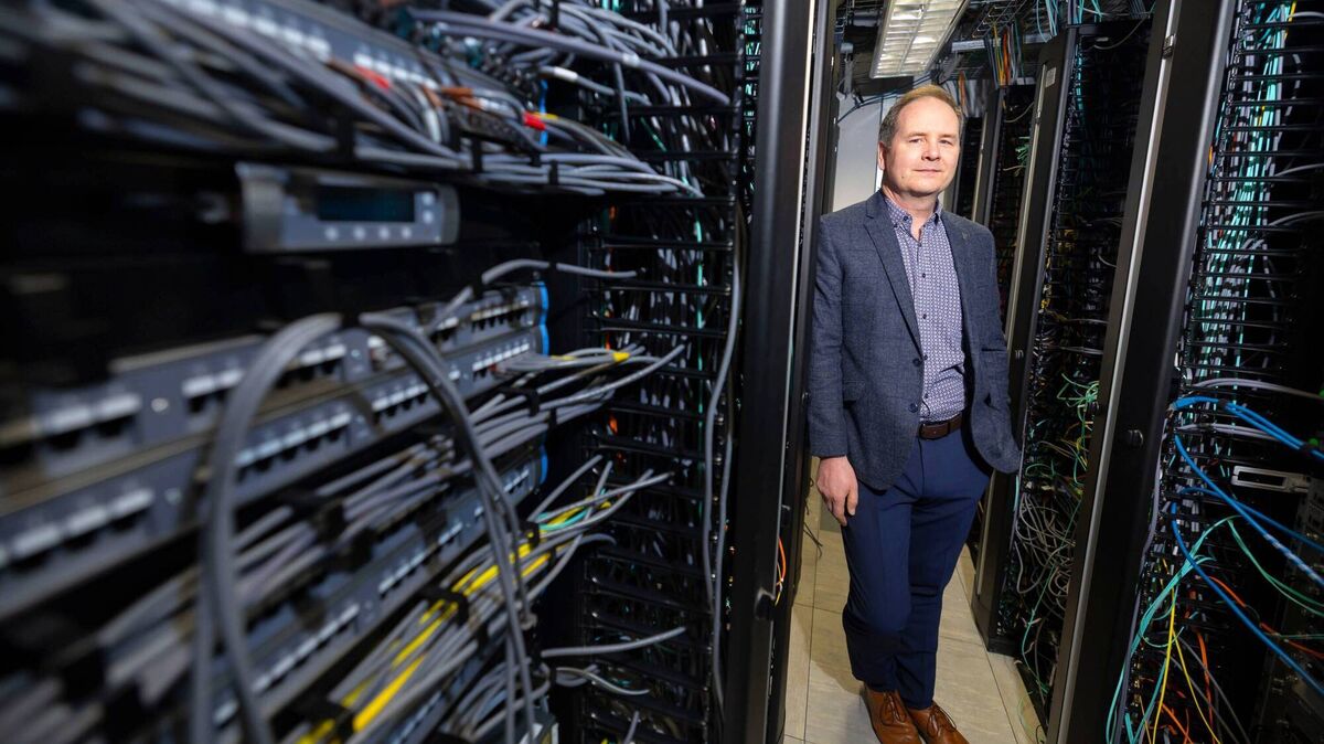 Kevin Doolin, executive director of Walton Institute, showcasing the data centre at Walton Institute, SETU located on SETU’s West Campus. Picture: Patrick Browne Kevin Doolin, executive director of Walton Institute, showcasing the data centre at Walton Institute, SETU located on SETU’s West Campus. Picture: Patrick Browne