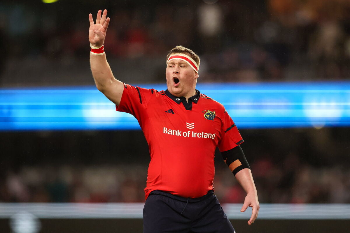 John Ryan of Munster during the United Rugby Championship match against the Hollywoodbets Sharks. Pic: Shaun Roy/Sportsfile
