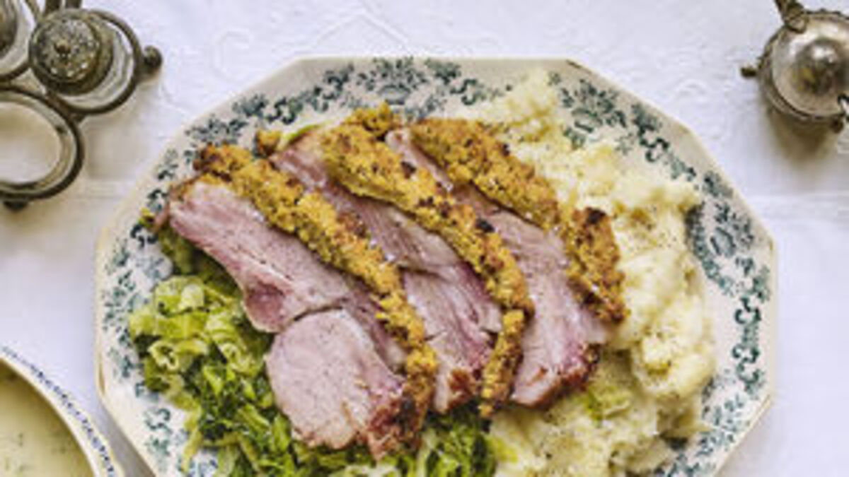 Boiled Bacon with Cabbage and Parsley Sauce